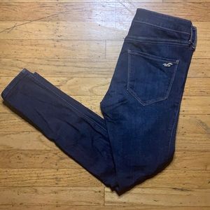 HOLLISTER DARK DENIM HI RISE JEAN LEGGING (5S)